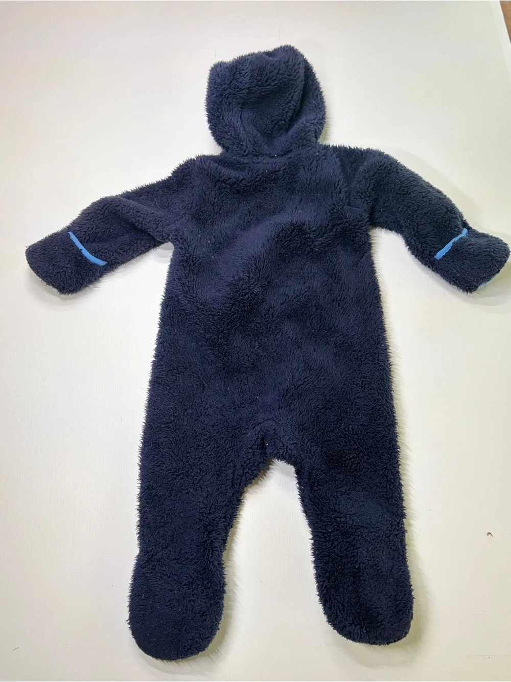 SNOZU Baby Fleece Bunting Snowsuit Hooded 9-12 Months Navy Blue